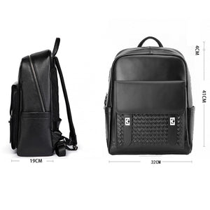 Luxury Exotic Cow Leather Laptop Travel Backpack