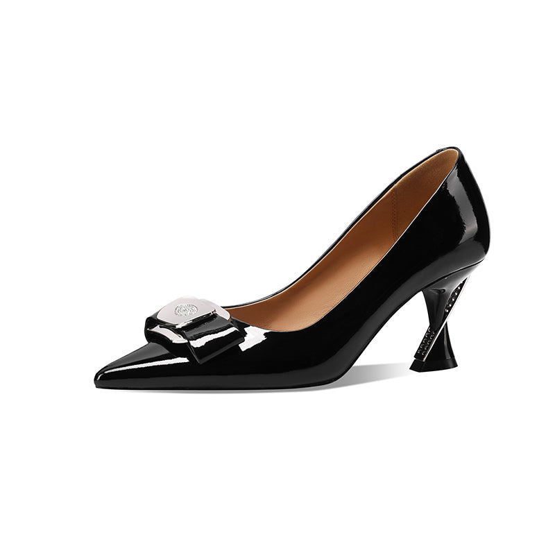 RetroLuxe Classy Leather Stiletto Pumps