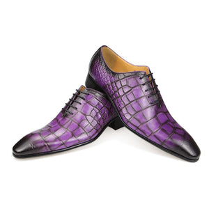 Luxury Croctex Pointed Toe Oxford Dress Shoes - FINAL SALE
