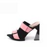 Chicfashion Cow Leather Peep Toe  Sandals