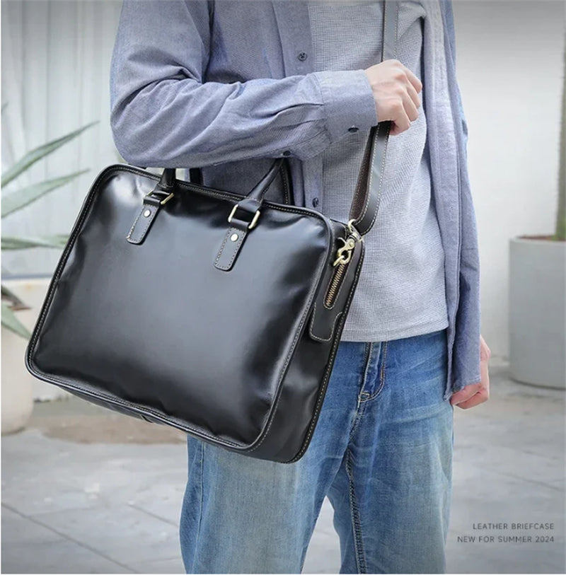 Luxury Exotica Leather Laptop Briefcase