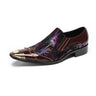 CrocLuxe Exotic Square Toe Leather Dress Shoes