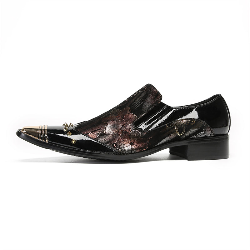 CrocLuxe Exotic Square Toe Leather Dress Shoes