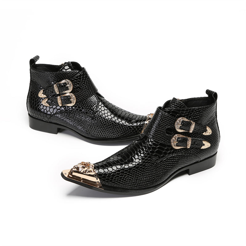 Confidently Chic Leather Fashion Ankle Boots