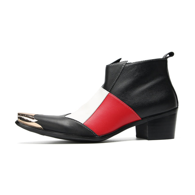 Chic Exotic Leather Slip-on Chelsea Boots