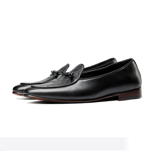 LuxeCroco Glossy Leather Round Oxford Dress Shoes