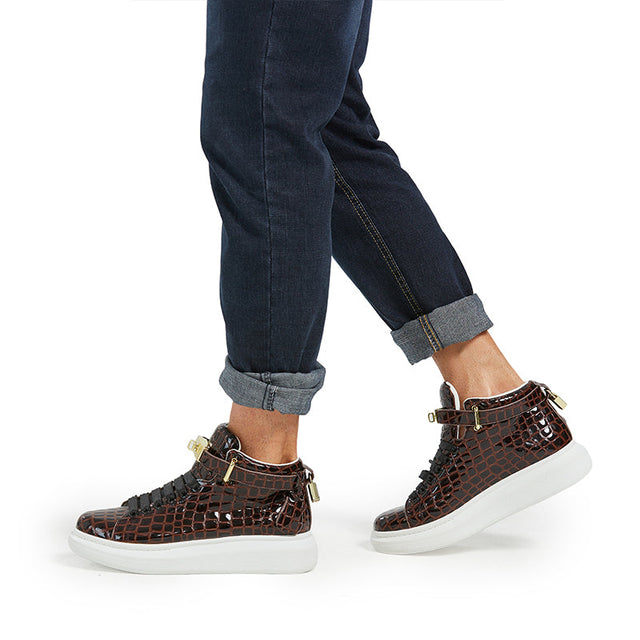 Sovereign High-Top – Glossy Coffee