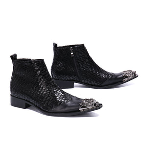 FancyLeather Exotic Ankle Boots