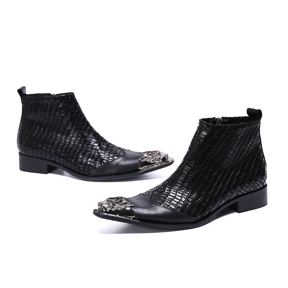 FancyLeather Exotic Ankle Boots