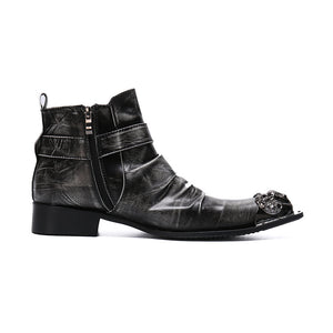 Confidently Chic Leather Ankle Boots