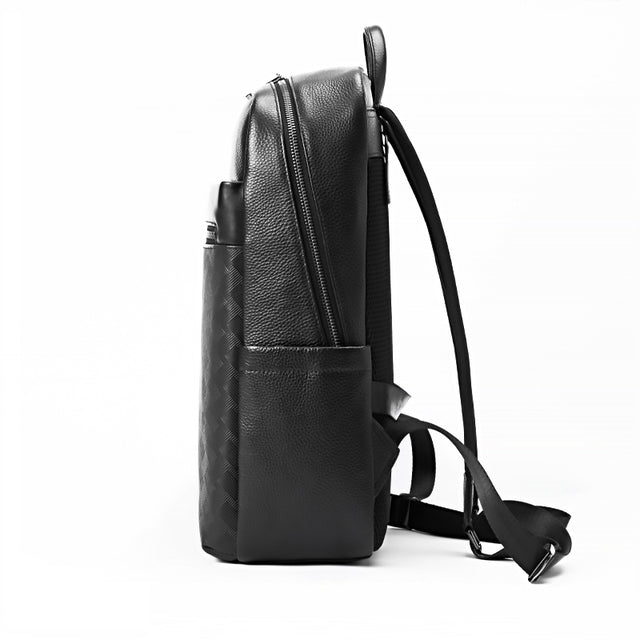 LeatherLux Cowhide Travel Computer Backpack