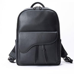 LeatherLux Cowhide Travel Computer Backpack