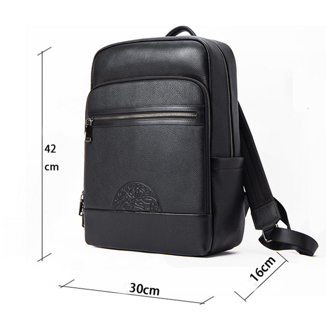 Luxury Cow Leather Big Laptop Travel Backpack