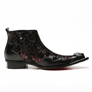 FancyLeather Exotic Ankle Boots