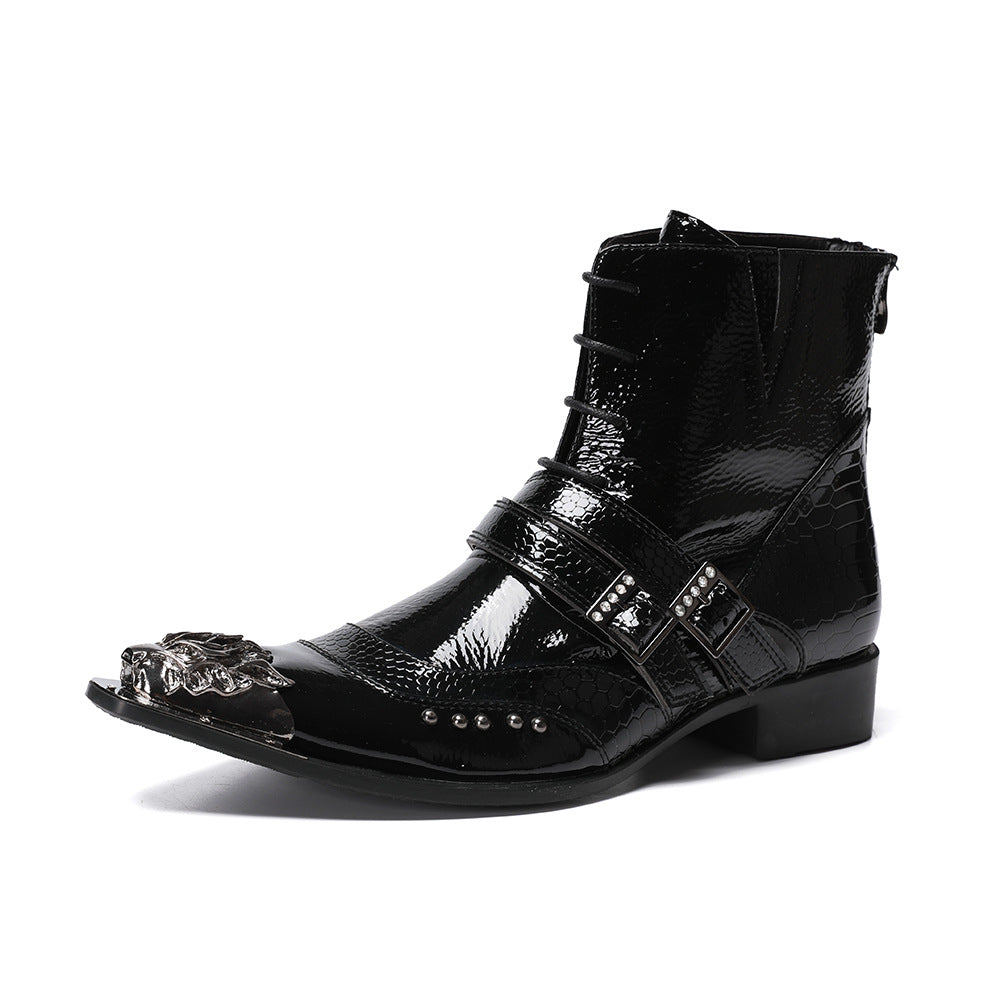 FancyLeather Exotic Ankle Boots