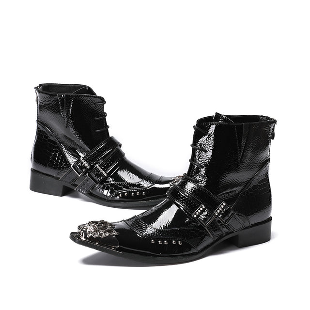 FancyLeather Exotic Ankle Boots