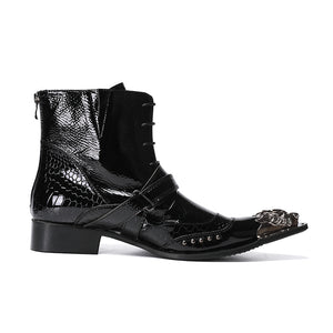 FancyLeather Exotic Ankle Boots