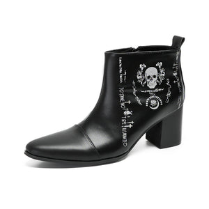 ChicZip Cow Leather Zipper Dress Boots