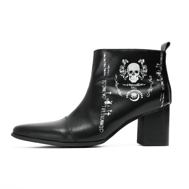 ChicZip Cow Leather Zipper Dress Boots