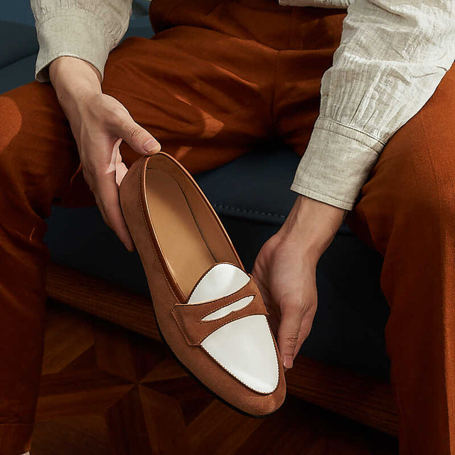 ModishLux Leather Chic Slip-Ons Loafers