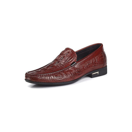 AlliLux Exotic Leather Slip-On Casual Loafers