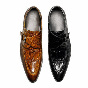 Allilux Exotic Pointed Toe Slip On Brogues - FINAL SALE