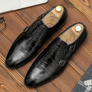 AlliLux Exotic Texture Dress Shoes