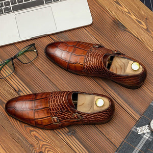 AlliLux Exotic Texture Dress Shoes