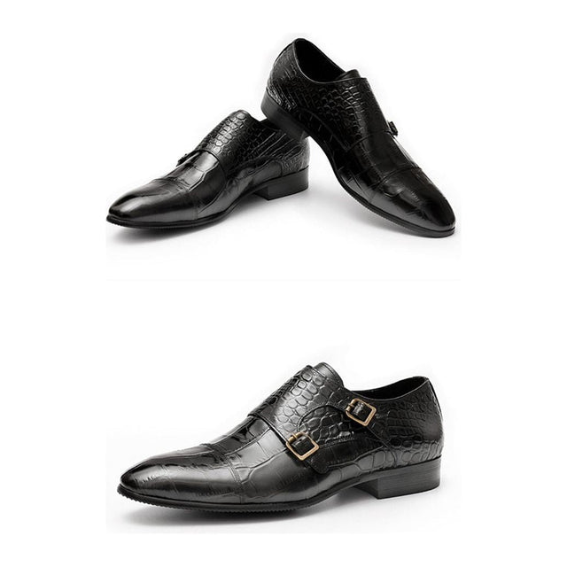 AlliLux Exotic Texture Dress Shoes