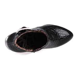 Allilux Pointed Toe Alligator Cuban Heel Boots123 - FINAL SALE