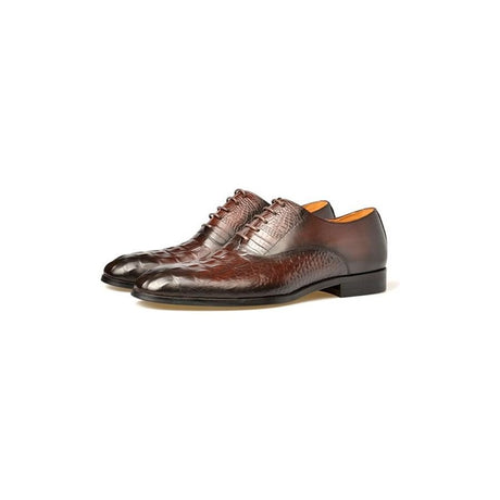 AlliLuxe Exotic Carved Leather Brogue Dress Shoes