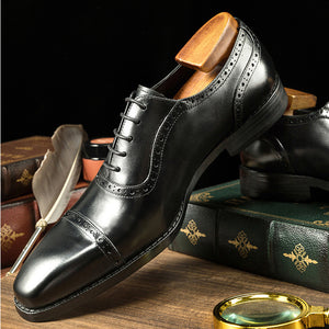 AlliElegance Luxe Brogue Oxford Dress Shoes