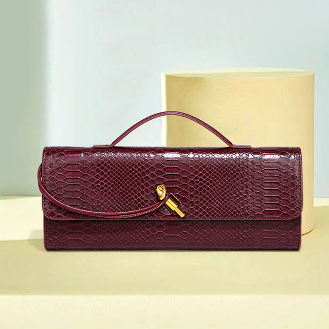 Serpatura Snake Pattern Event Clutch Purse