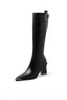 Luxury Leather Pointed Toe Tall Boots