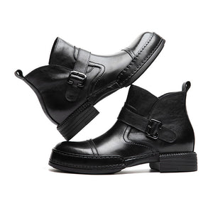 ChicHide Leather Slip-On Ankle Boots