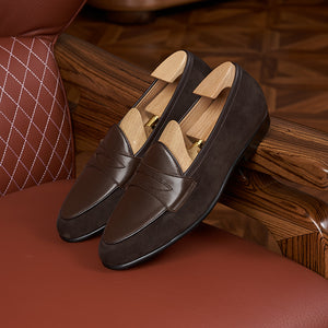 ModishLux Leather Chic Slip-Ons Loafers