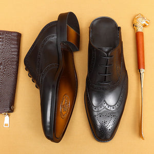 Modish Leather Lace-Up Dress Shoes