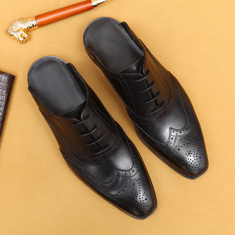 Modish Leather Lace-Up Dress Shoes