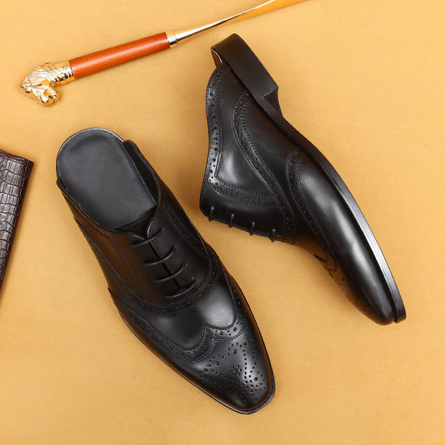 Modish Leather Lace-Up Dress Shoes