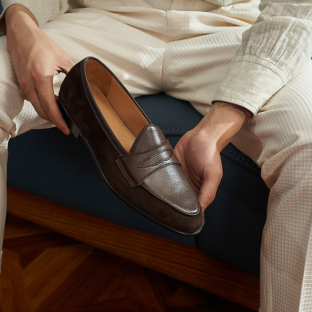 ModishLux Leather Chic Slip-Ons Loafers