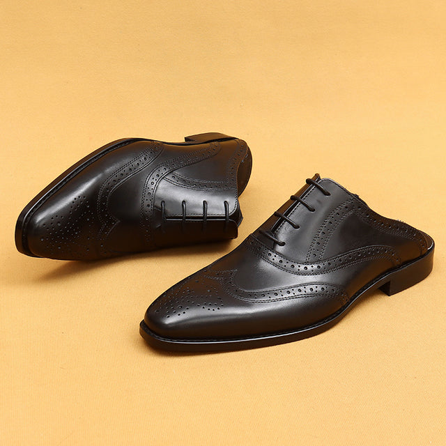 Modish Leather Lace-Up Dress Shoes