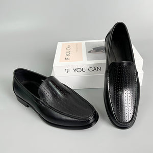 LuxeLeather Breathable Slip-On Loafers