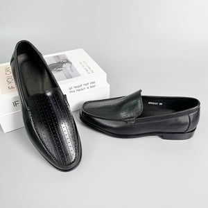 LuxeLeather Breathable Slip-On Loafers