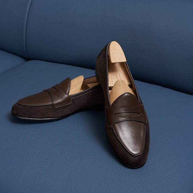 ModishLux Leather Chic Slip-Ons Loafers