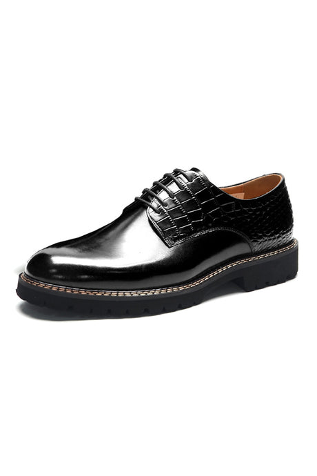 AlliElegance Luxe Brogue Lace Up Oxford Dress Shoes