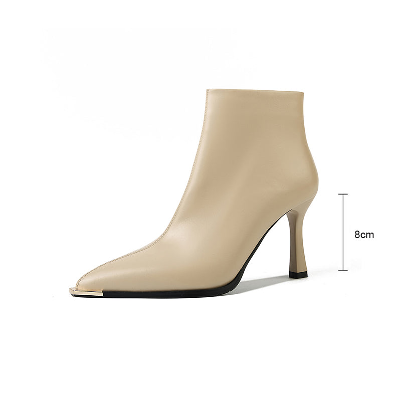 Luxury Leather Pointed Toe Tall Boots