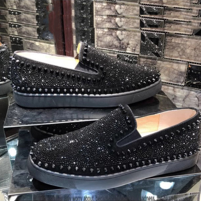 LuxeLeather Exotic Slip On Sneakers