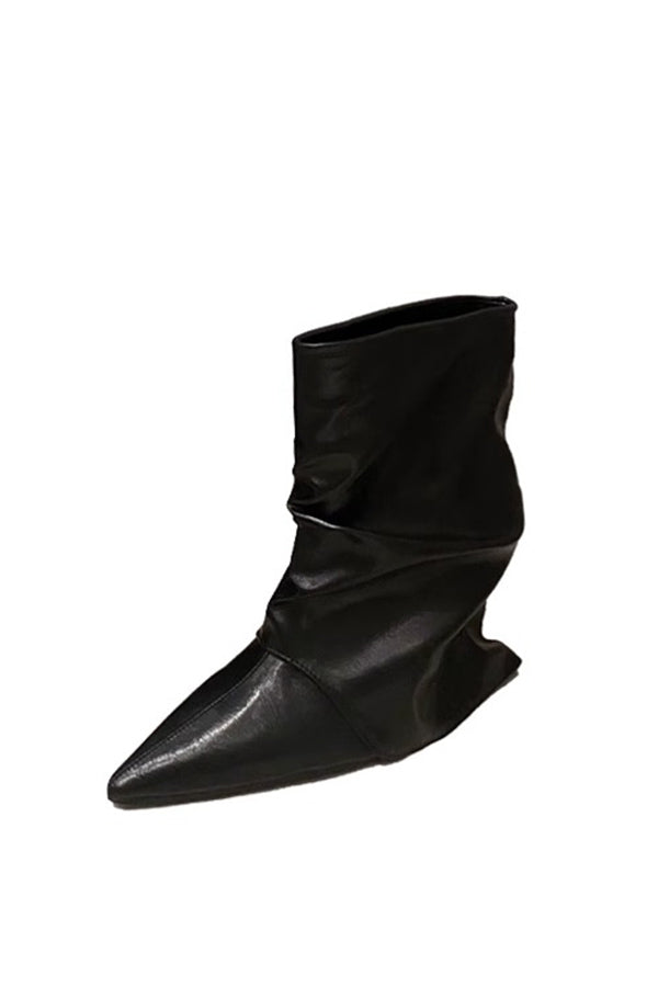 AlliLux Pointed Toe Alligator Cuban Heel Boots