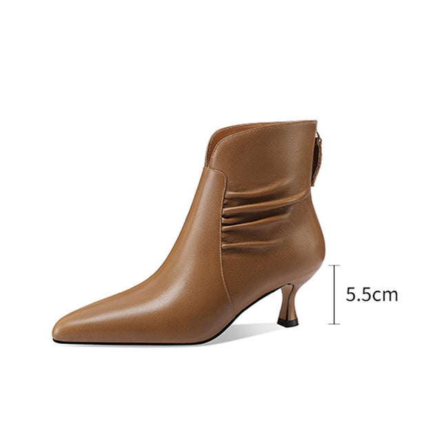 Chic Pointed Toe Zip High Heel Boots