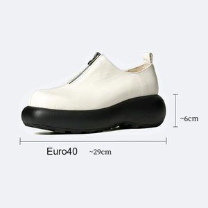 ChicLux Round Toe Zip Dress Shoes